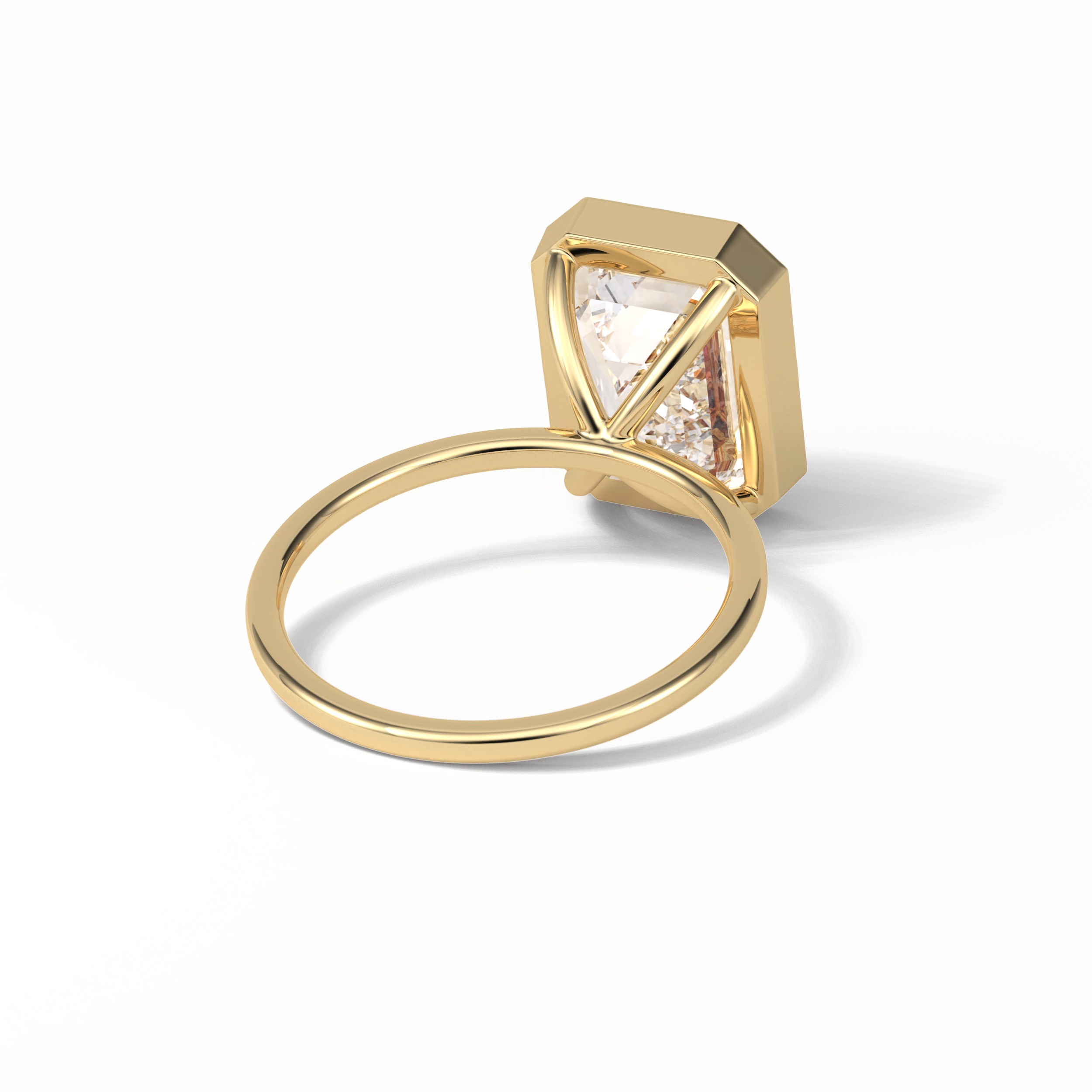 4.6 CT Emerald Cut Solitaire Style Moissanite Engagement Ring 12