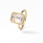 4.6 CT Emerald Cut Solitaire Style Moissanite Engagement Ring 9