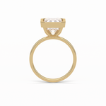 4.6 CT Emerald Cut Solitaire Style Moissanite Engagement Ring 11