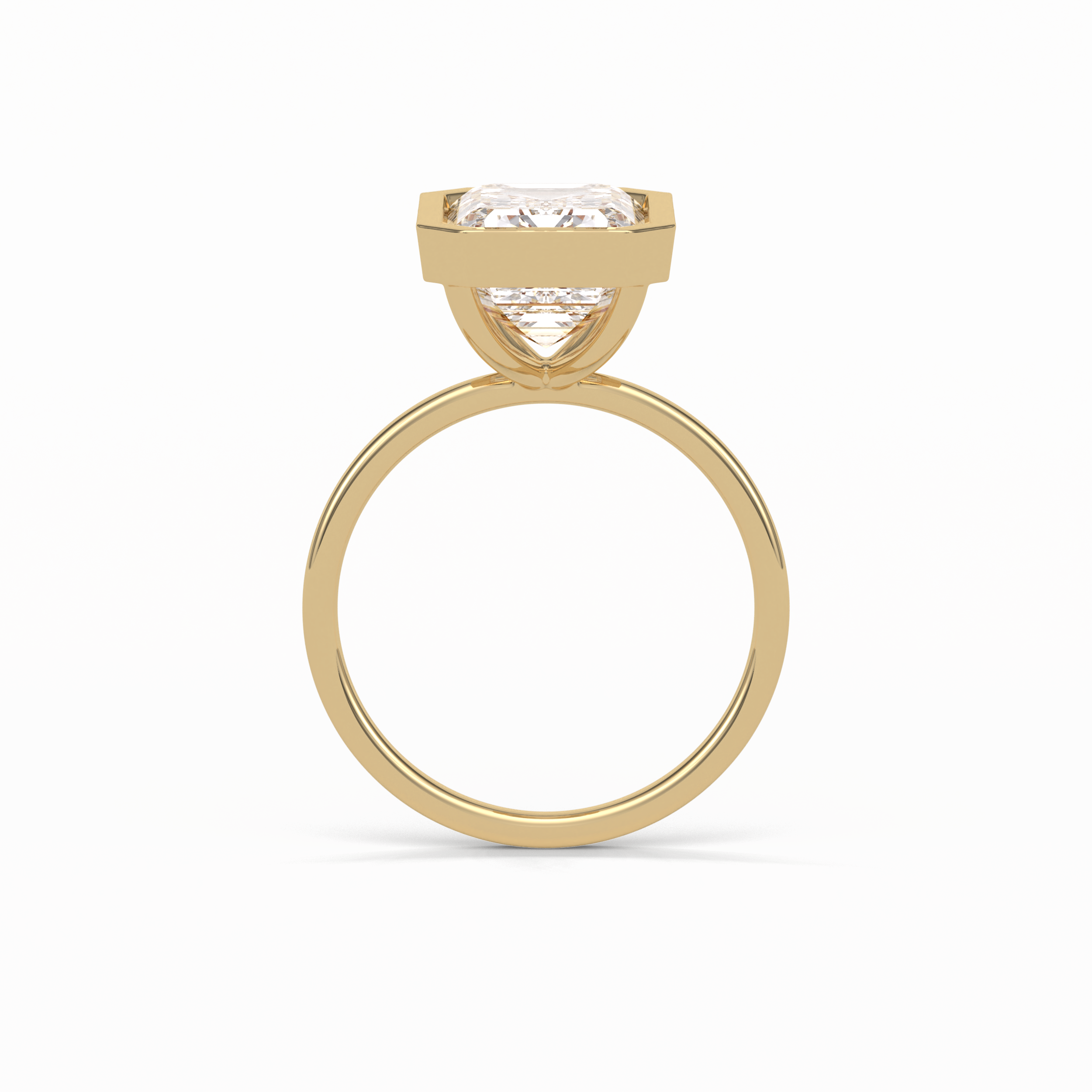 4.6 CT Emerald Cut Solitaire Style Moissanite Engagement Ring 11