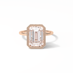 4.6 CT Emerald Cut Solitaire Style Moissanite Engagement Ring 15