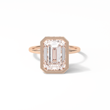 4.6 CT Emerald Cut Solitaire Style Moissanite Engagement Ring 15
