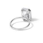 4.6 CT Emerald Cut Solitaire Style Moissanite Engagement Ring 4