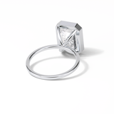 4.6 CT Emerald Cut Solitaire Style Moissanite Engagement Ring 4