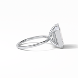 4.6 CT Emerald Cut Solitaire Style Moissanite Engagement Ring 7