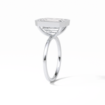 4.6 CT Emerald Cut Solitaire Style Moissanite Engagement Ring 5