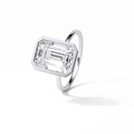 4.6 CT Emerald Cut Solitaire Style Moissanite Engagement Ring 2