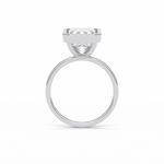 4.6 CT Emerald Cut Solitaire Style Moissanite Engagement Ring 3
