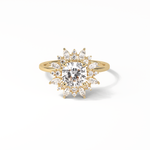 1.21 CT Cushion Cut Cluster Style Moissanite Engagement Ring 8
