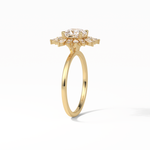 1.21 CT Cushion Cut Cluster Style Moissanite Engagement Ring 9