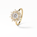 1.21 CT Cushion Cut Cluster Style Moissanite Engagement Ring 14