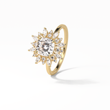 1.21 CT Cushion Cut Cluster Style Moissanite Engagement Ring 14
