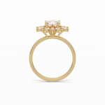 1.21 CT Cushion Cut Cluster Style Moissanite Engagement Ring 13