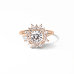 1.21 CT Cushion Cut Cluster Style Moissanite Engagement Ring 15