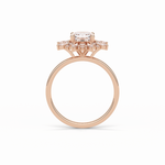 1.21 CT Cushion Cut Cluster Style Moissanite Engagement Ring 18