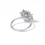 1.21 CT Cushion Cut Cluster Style Moissanite Engagement Ring 6