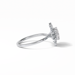 1.21 CT Cushion Cut Cluster Style Moissanite Engagement Ring 7