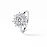 1.21 CT Cushion Cut Cluster Style Moissanite Engagement Ring 4