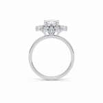 1.21 CT Cushion Cut Cluster Style Moissanite Engagement Ring 5