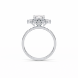 1.21 CT Cushion Cut Cluster Style Moissanite Engagement Ring 5