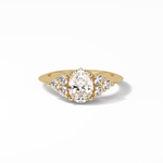 1.33 CT Oval Cut Cluster Style Moissanite Engagement Ring 8