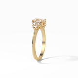 1.33 CT Oval Cut Cluster Style Moissanite Engagement Ring 11