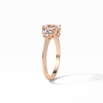 1.33 CT Oval Cut Cluster Style Moissanite Engagement Ring 19