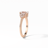 1.33 CT Oval Cut Cluster Style Moissanite Engagement Ring 19