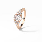 1.33 CT Oval Cut Cluster Style Moissanite Engagement Ring 20