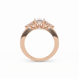 1.33 CT Oval Cut Cluster Style Moissanite Engagement Ring 21