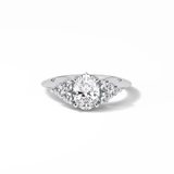 1.33 CT Oval Cut Cluster Style Moissanite Engagement Ring 1