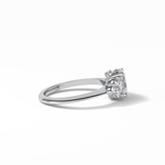 1.33 CT Oval Cut Cluster Style Moissanite Engagement Ring 3