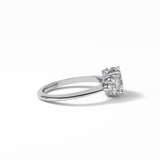 1.33 CT Oval Cut Cluster Style Moissanite Engagement Ring 3