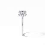 1.33 CT Oval Cut Cluster Style Moissanite Engagement Ring 4