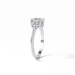 1.33 CT Oval Cut Cluster Style Moissanite Engagement Ring 5