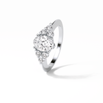 1.33 CT Oval Cut Cluster Style Moissanite Engagement Ring 6