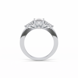 1.33 CT Oval Cut Cluster Style Moissanite Engagement Ring 7