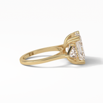 7.02 CT Emerald Cut Three Stones Style Moissanite Engagement Ring 9