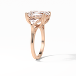 7.02 CT Emerald Cut Three Stones Style Moissanite Engagement Ring 20