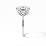 7.02 CT Emerald Cut Three Stones Style Moissanite Engagement Ring 5