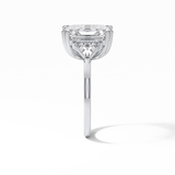 7.02 CT Emerald Cut Three Stones Style Moissanite Engagement Ring 5