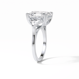 7.02 CT Emerald Cut Three Stones Style Moissanite Engagement Ring 6
