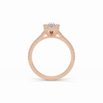 1.33 CT Pear Cut Pave Style Moissanite Engagement Ring 18