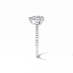 1.33 CT Pear Cut Pave Style Moissanite Engagement Ring 2