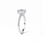 1.33 CT Pear Cut Pave Style Moissanite Engagement Ring 3