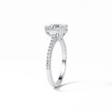 1.33 CT Pear Cut Pave Style Moissanite Engagement Ring 3