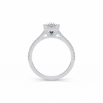1.33 CT Pear Cut Pave Style Moissanite Engagement Ring 7