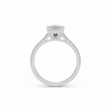 1.33 CT Pear Cut Pave Style Moissanite Engagement Ring 7