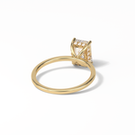 1.60 CT Emerald Cut Hidden Halo Style Moissanite Engagement Ring 10
