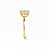1.60 CT Emerald Cut Hidden Halo Style Moissanite Engagement Ring 12